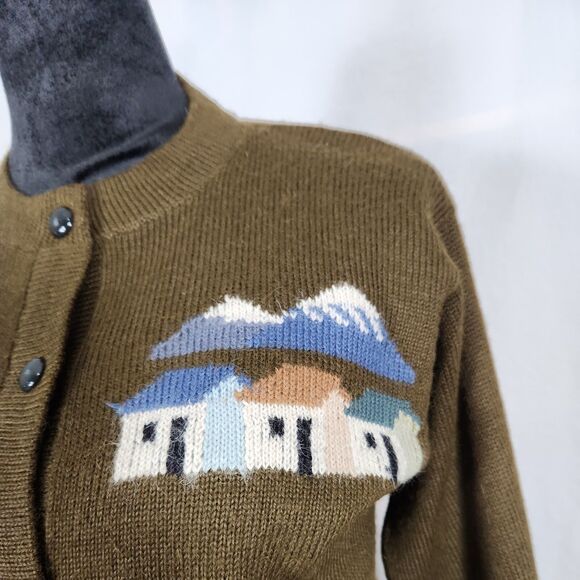 Vtg Loreto Peruvian Baby Alpaca Wool Cardigan Sweater Women Small - Picture 3 of 10